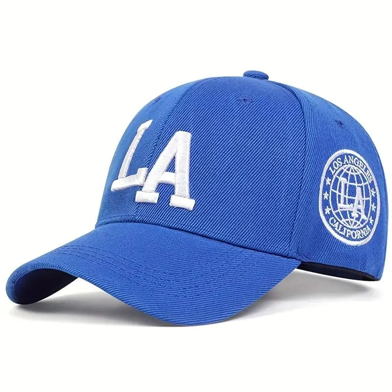 Unisex LA Letter Embroidery Snapback Baseball Caps Spring and Autumn Outdoor Adjustable Casual Hats Sunscreen Hat