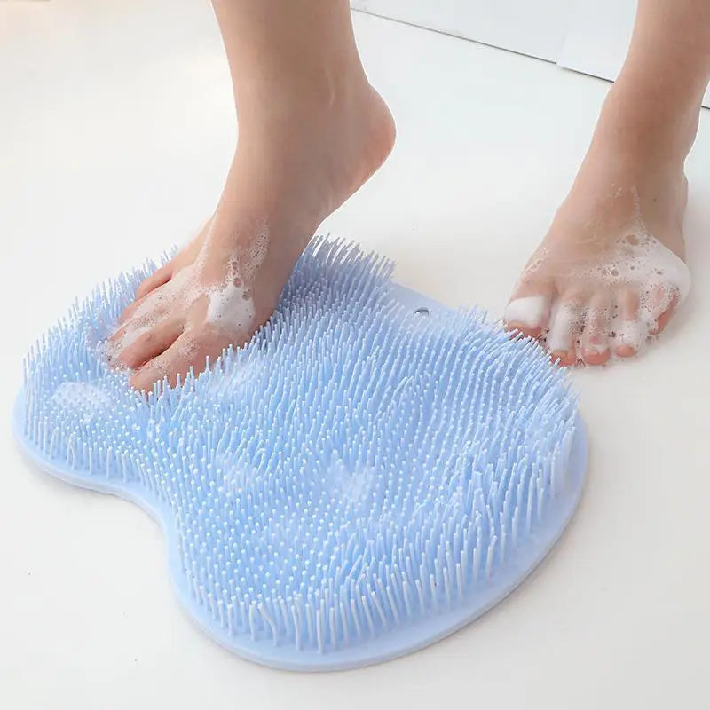 Exfoliating Foot Brush and Back Scrubber Anti-Slip Suction Cup - Deep Cleansing and Exfoliating Tool for Body Dirt Removal