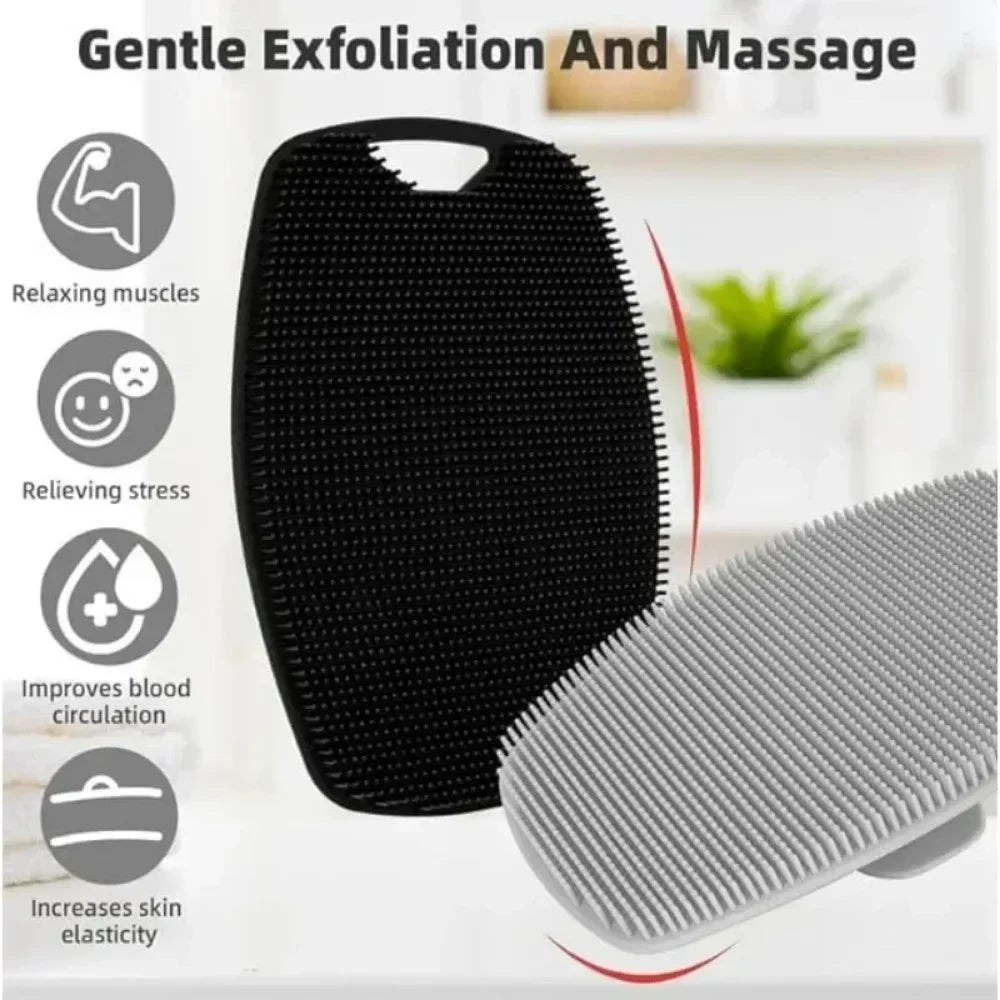 1pc Soft Silicone Body Cleansing Brush For Exfoliation Convenient Practical Easy To Clean Pamper Yourself Silicone Bath Brush