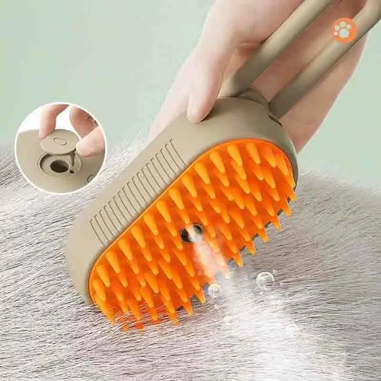 Cat Dog Pet Spray Massage Brush One Button Steam Spray Folding Rotatable Floating Hair Bath Hair Removal Brush Comb