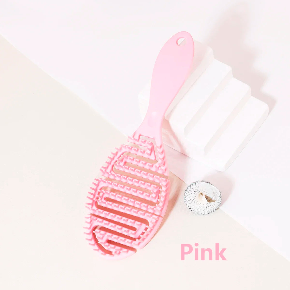 Scalp Massage Hair Brush Hollow Anti static Wet Hair Drying Hair Dryer Hair Brush Styling Tool Special for real hair wigs