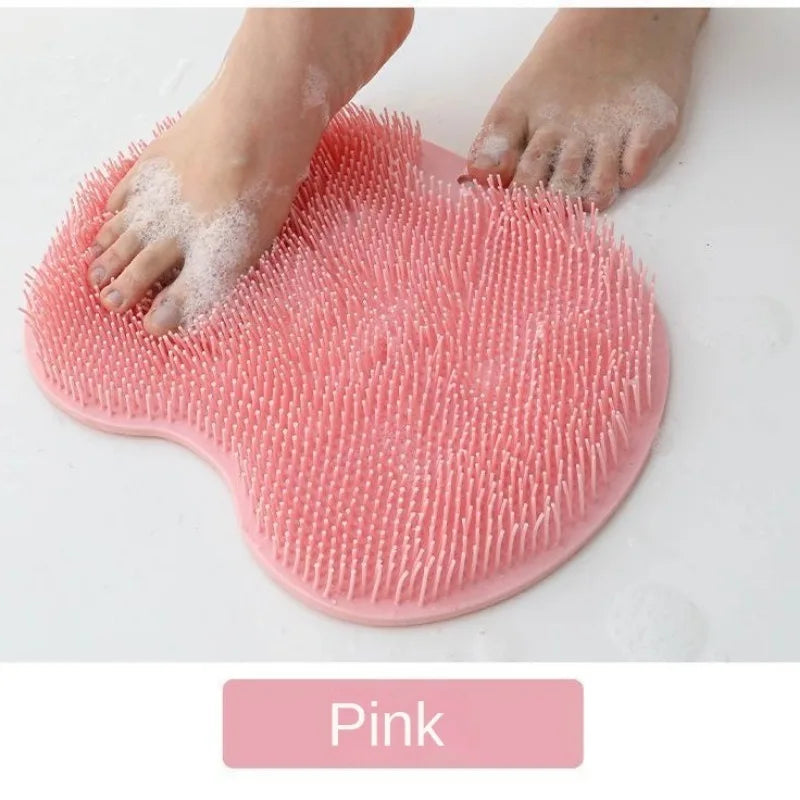 Exfoliating Foot Brush and Back Scrubber Anti-Slip Suction Cup - Deep Cleansing and Exfoliating Tool for Body Dirt Removal