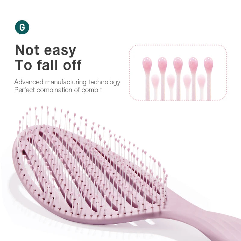 MR.GREEN Hollow Out Hair Brush Scalp Massage Combs Hair Styling Detangler Fast Blow Drying Detangling Tool Wet Dry Curly Hair