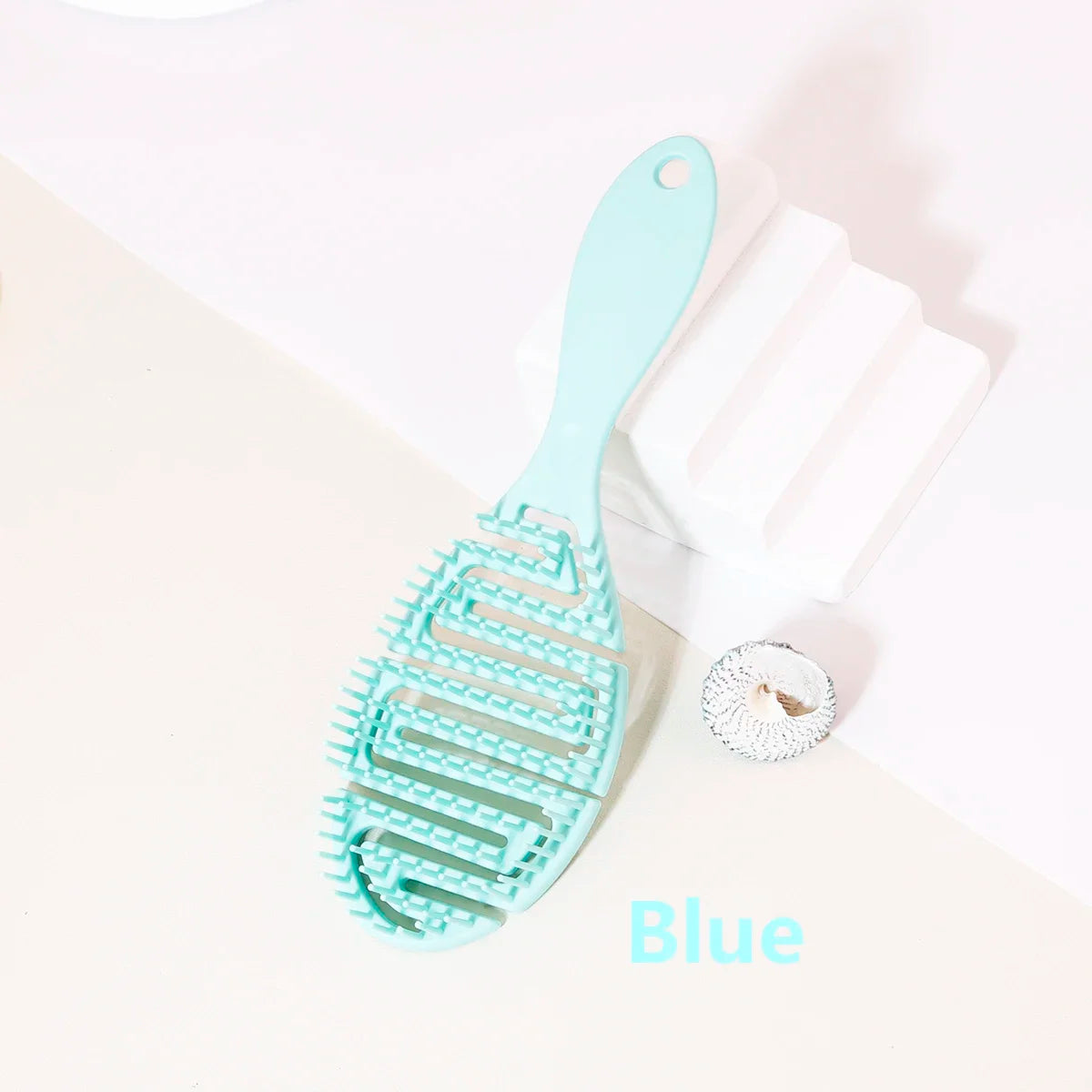 Scalp Massage Hair Brush Hollow Anti static Wet Hair Drying Hair Dryer Hair Brush Styling Tool Special for real hair wigs