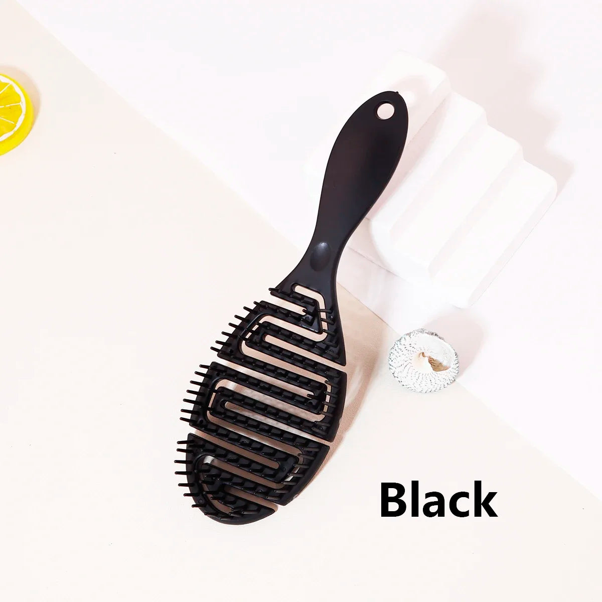 Scalp Massage Hair Brush Hollow Anti static Wet Hair Drying Hair Dryer Hair Brush Styling Tool Special for real hair wigs