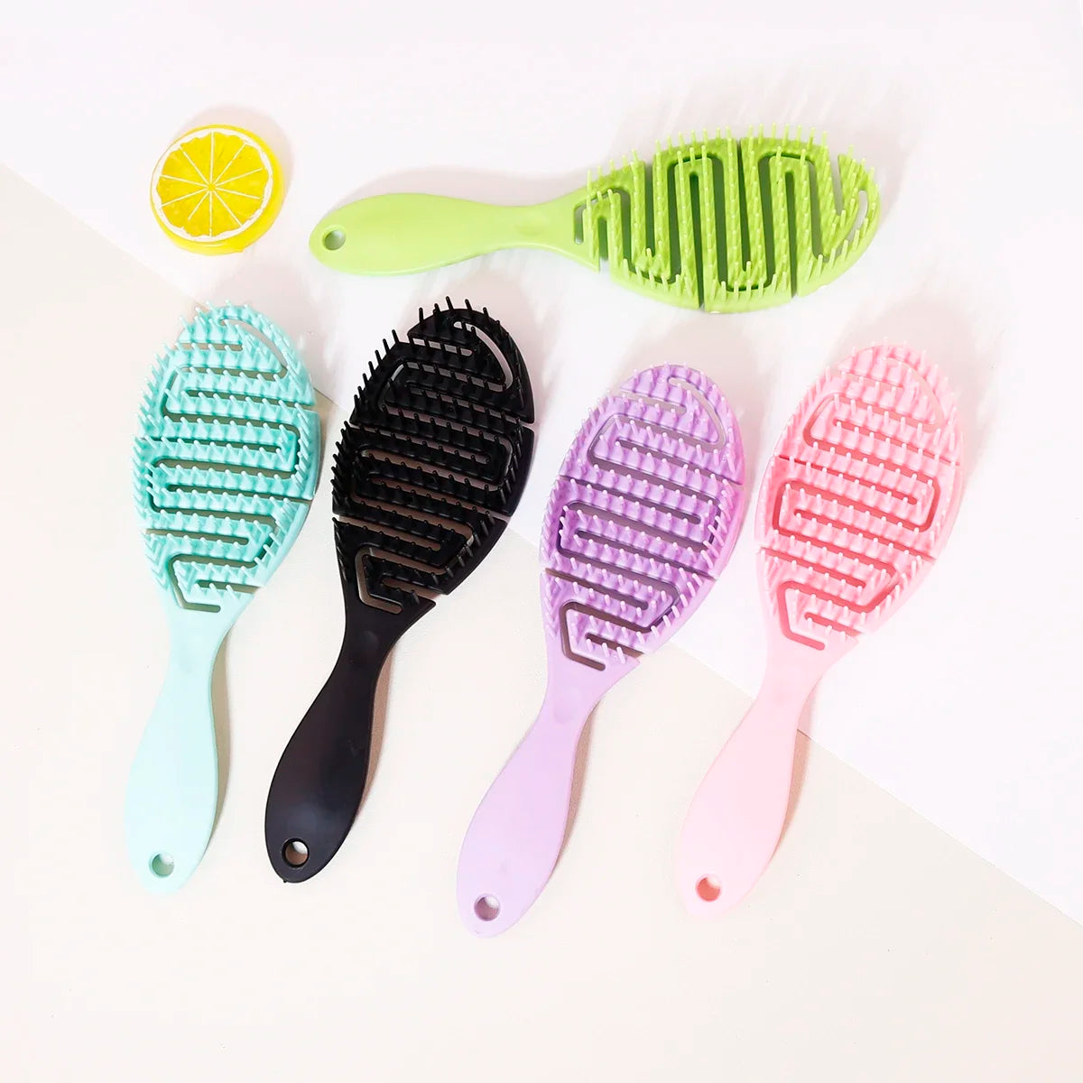 Scalp Massage Hair Brush Hollow Anti static Wet Hair Drying Hair Dryer Hair Brush Styling Tool Special for real hair wigs