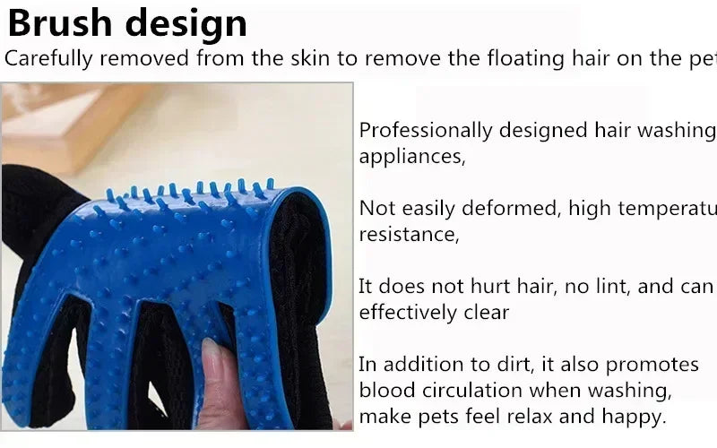 1pc Pet Cat and Dog Grooming Cleaning Brush Gloves, Depilatory Gloves, Animal Bathing, Dog Comb Effective Removal Back Massage